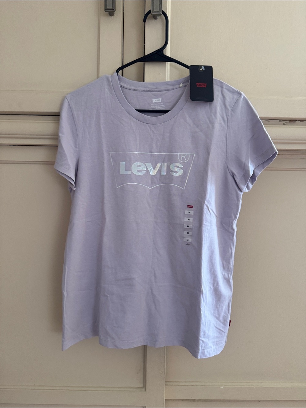 Levi's Lavender Metallic Logo Short Sleeve Tee